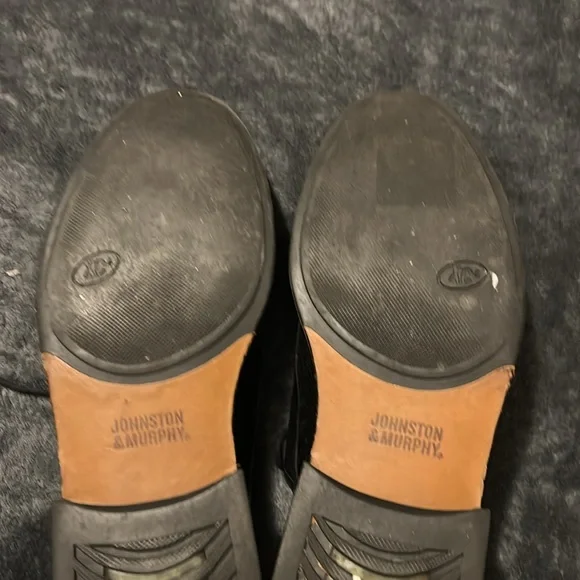 Johnston & Murphy Black Leather Men's Dress Shoes - Picture 5 of 12